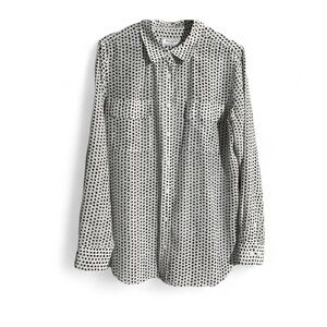 Equipment Femme Silk Slim Signature
Star Shirt white NWOT